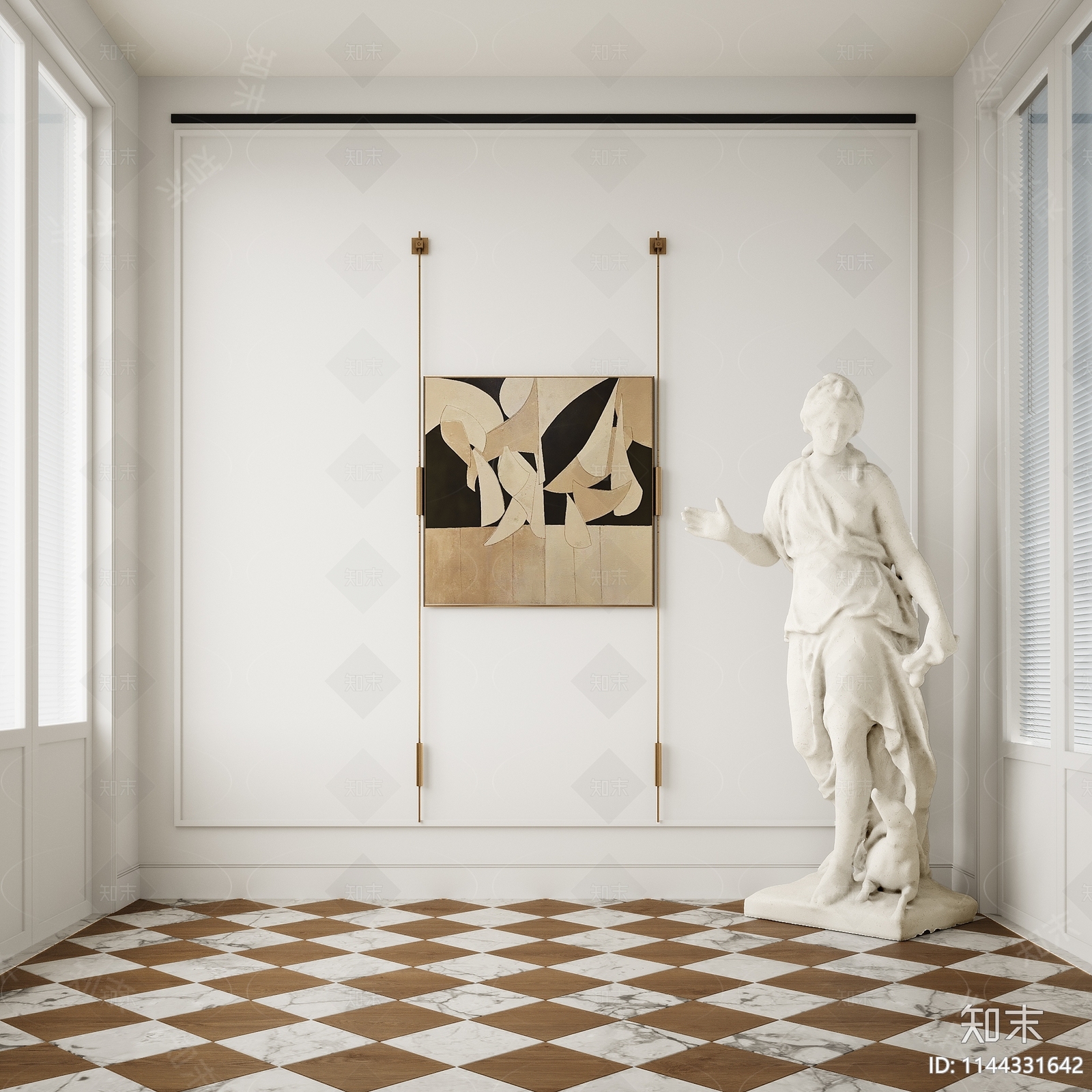 法式中古装饰画3D模型下载【ID:1144331642】_知末3d模型网