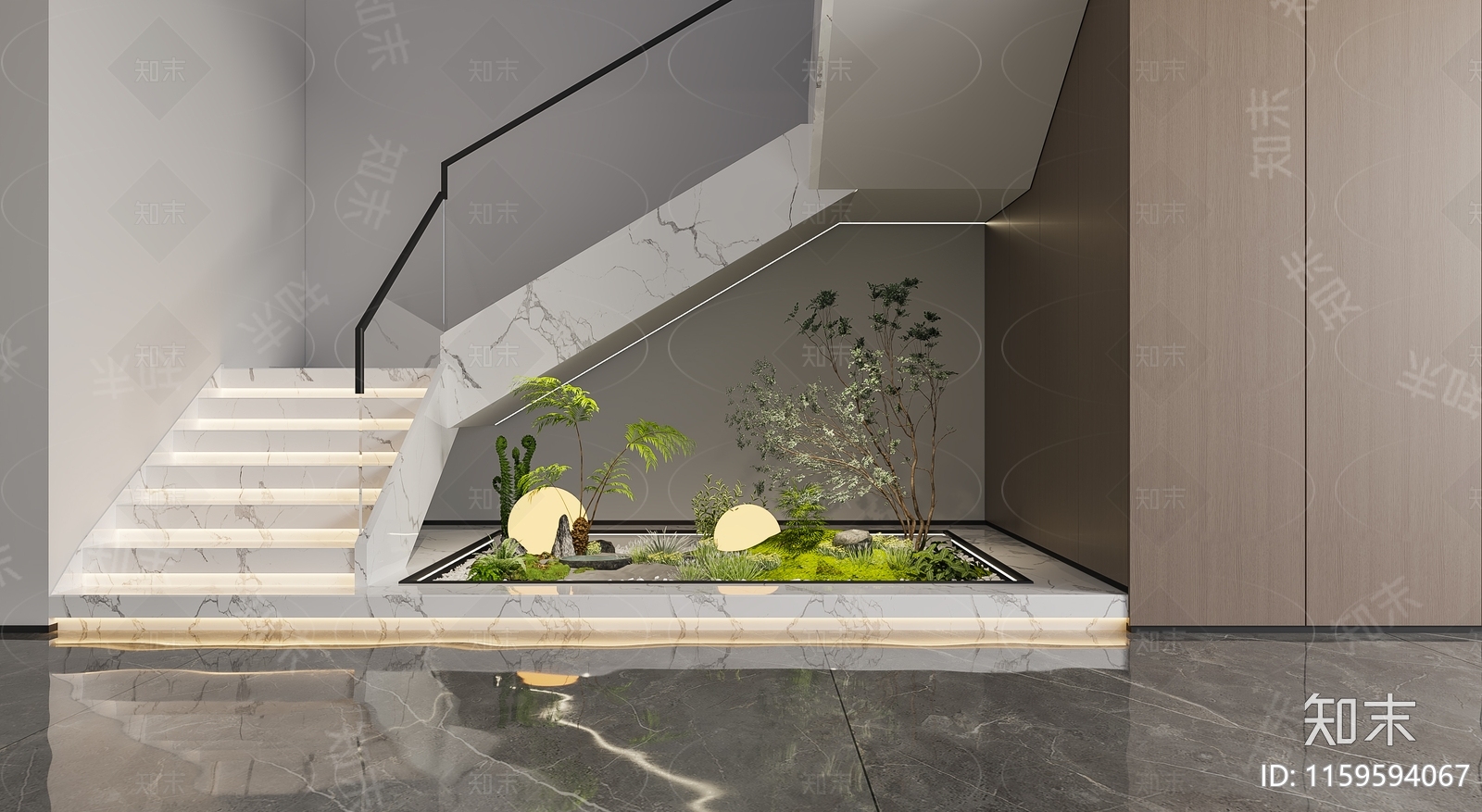 现代楼梯景观3D模型下载【ID:1159594067】_知末3d模型网