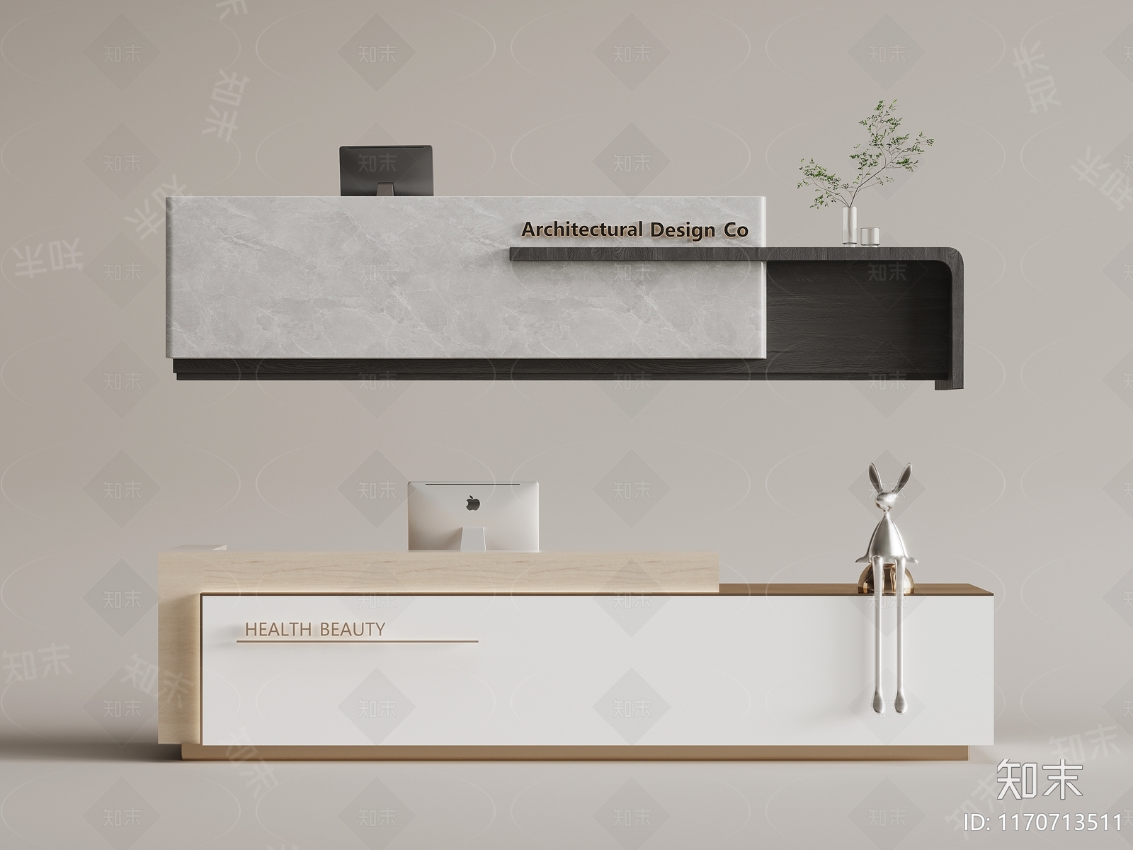 现代前台3D模型下载【ID:1170713511】_知末3d模型网