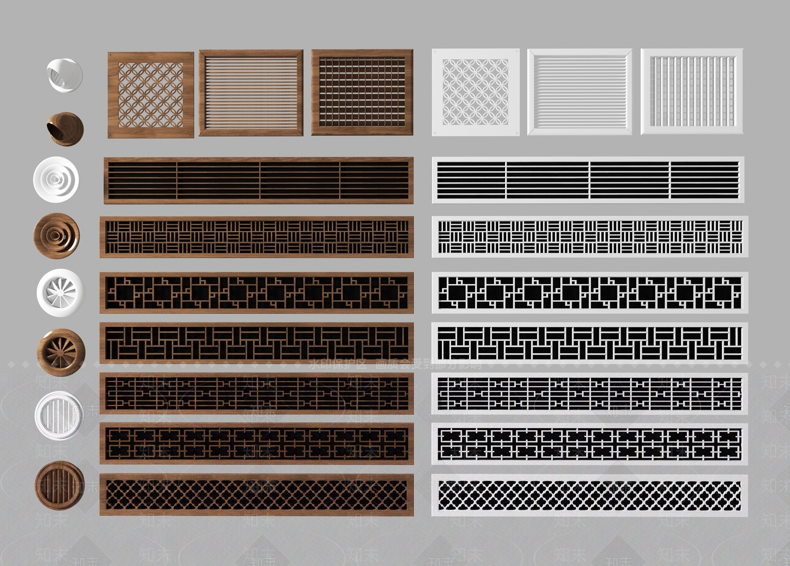 新中式风口换气扇3D模型下载【ID:334759404】
