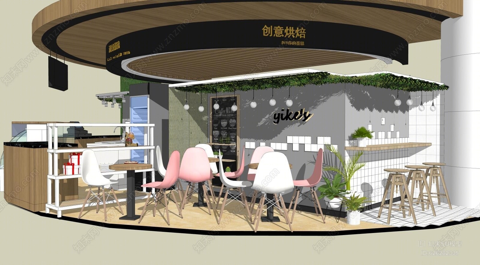 面包烘培店SU模型下载【ID:626282335】