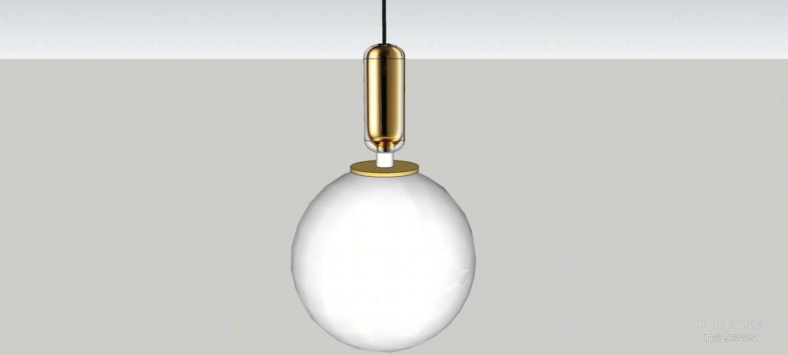 现代吊灯圆形吊灯餐厅吊灯卧室吊灯床头吊线灯SU模型下载【ID:325534892】