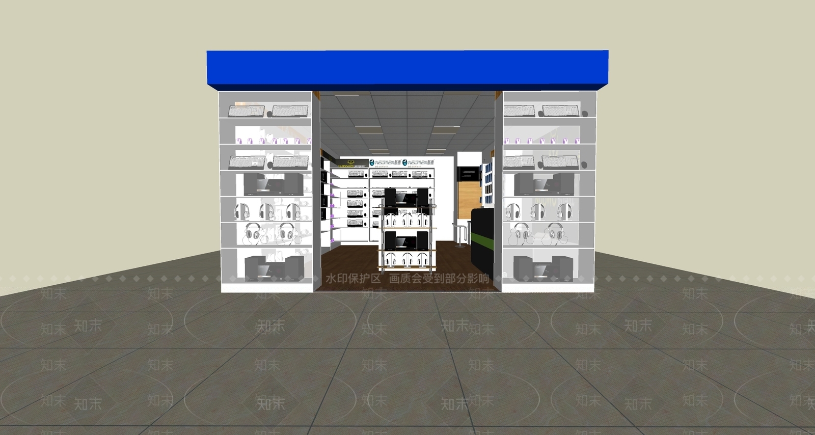 现代电子数码店SU模型下载【ID:133599639】