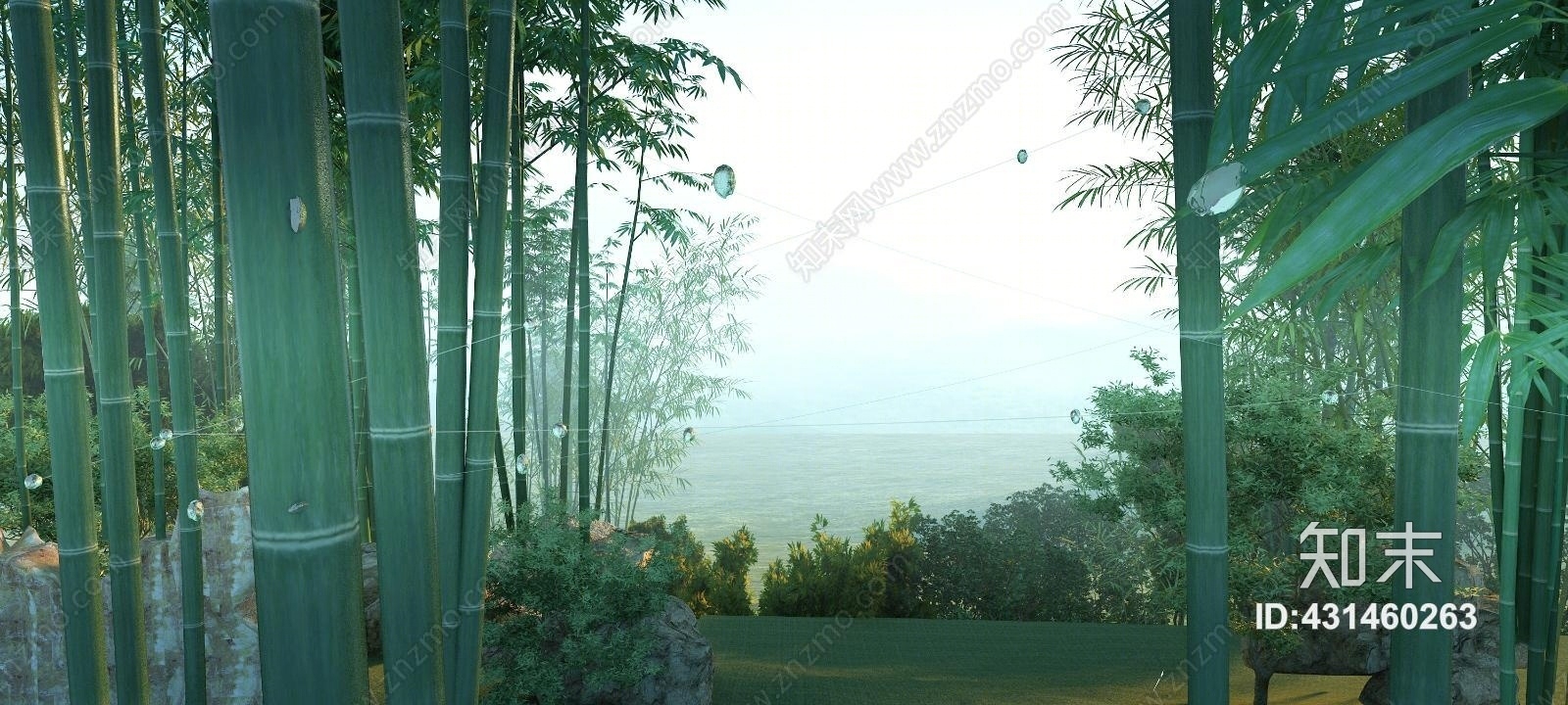 中式树林3D模型下载【ID:431460263】