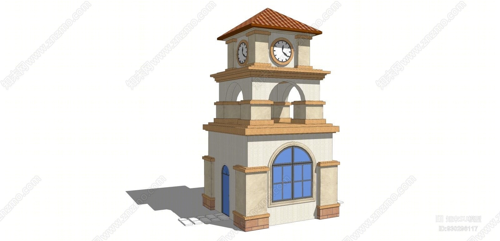 欧式小公建SU模型草图