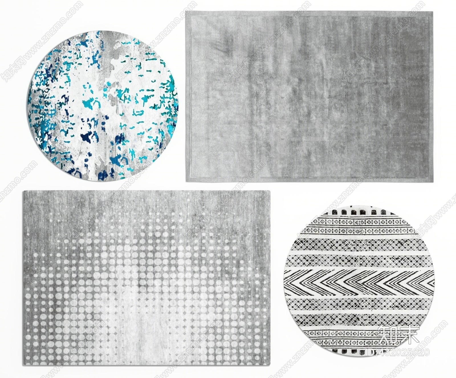 现代地毯组合模型3D模型下载【ID:432025020】