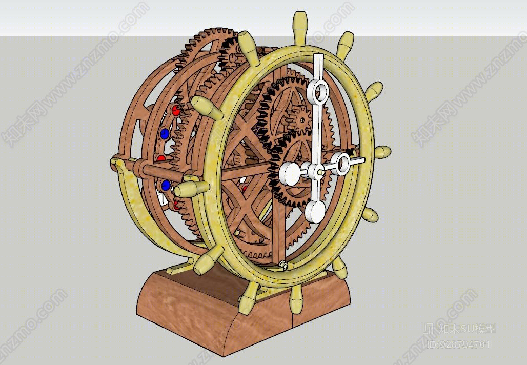精密齿轮SU模型下载【ID:928794701】