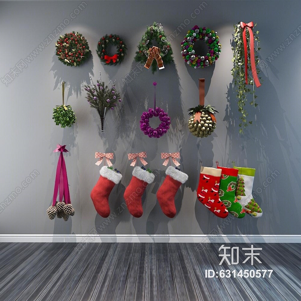 其它圣诞树3D模型下载【ID:631450577】