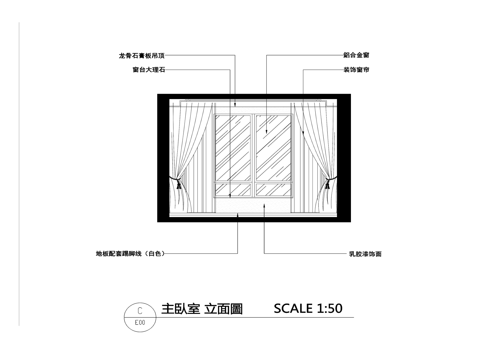 北欧风格家装-3室2厅2卫-罗宅cad施工图下载【ID:532113517】