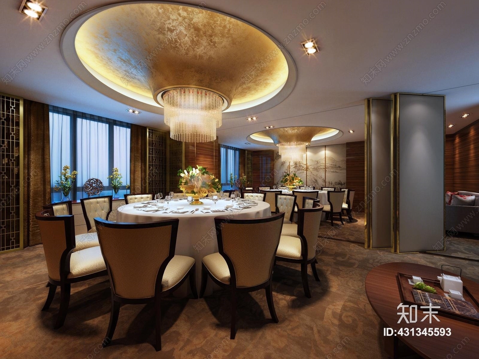 新古典最新新古典奢华酒店包房3D模型下载【ID:431345593】