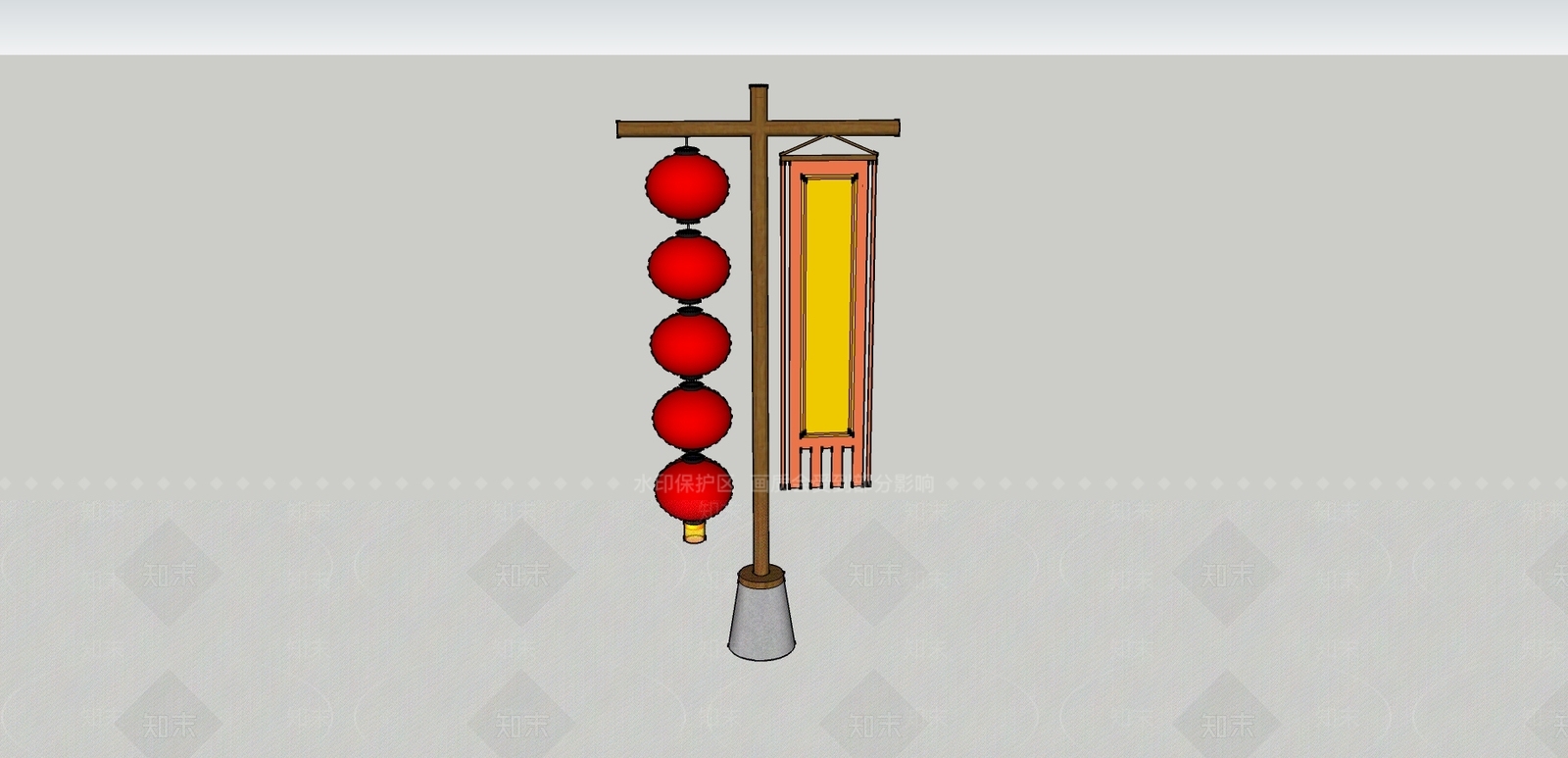 中式红灯笼SU模型下载【ID:233012128】