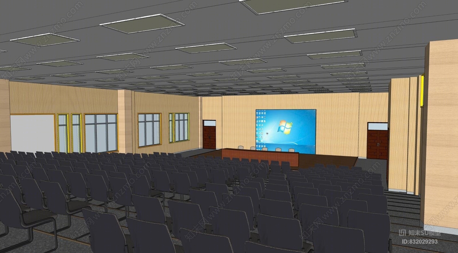学校学术报告厅SU模型下载【ID:832029293】