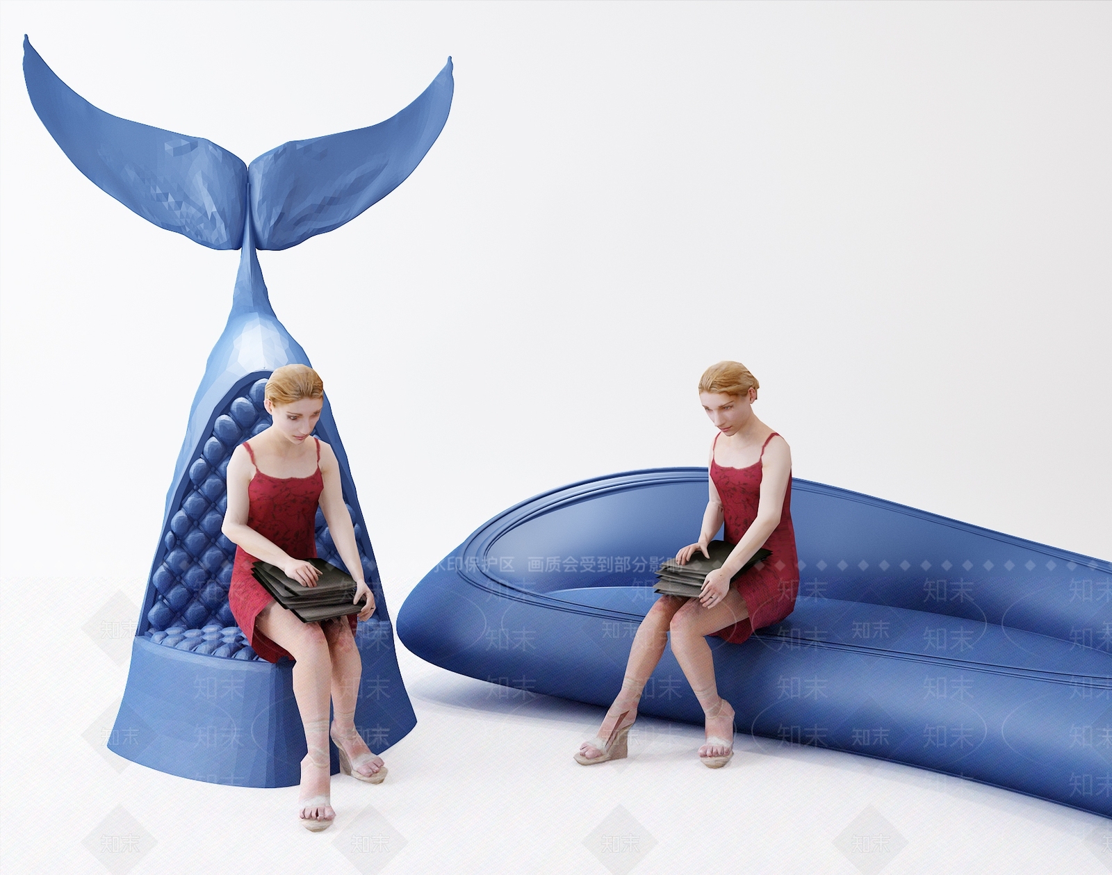 现代海洋鲨鱼沙发3D模型下载【ID:234652061】