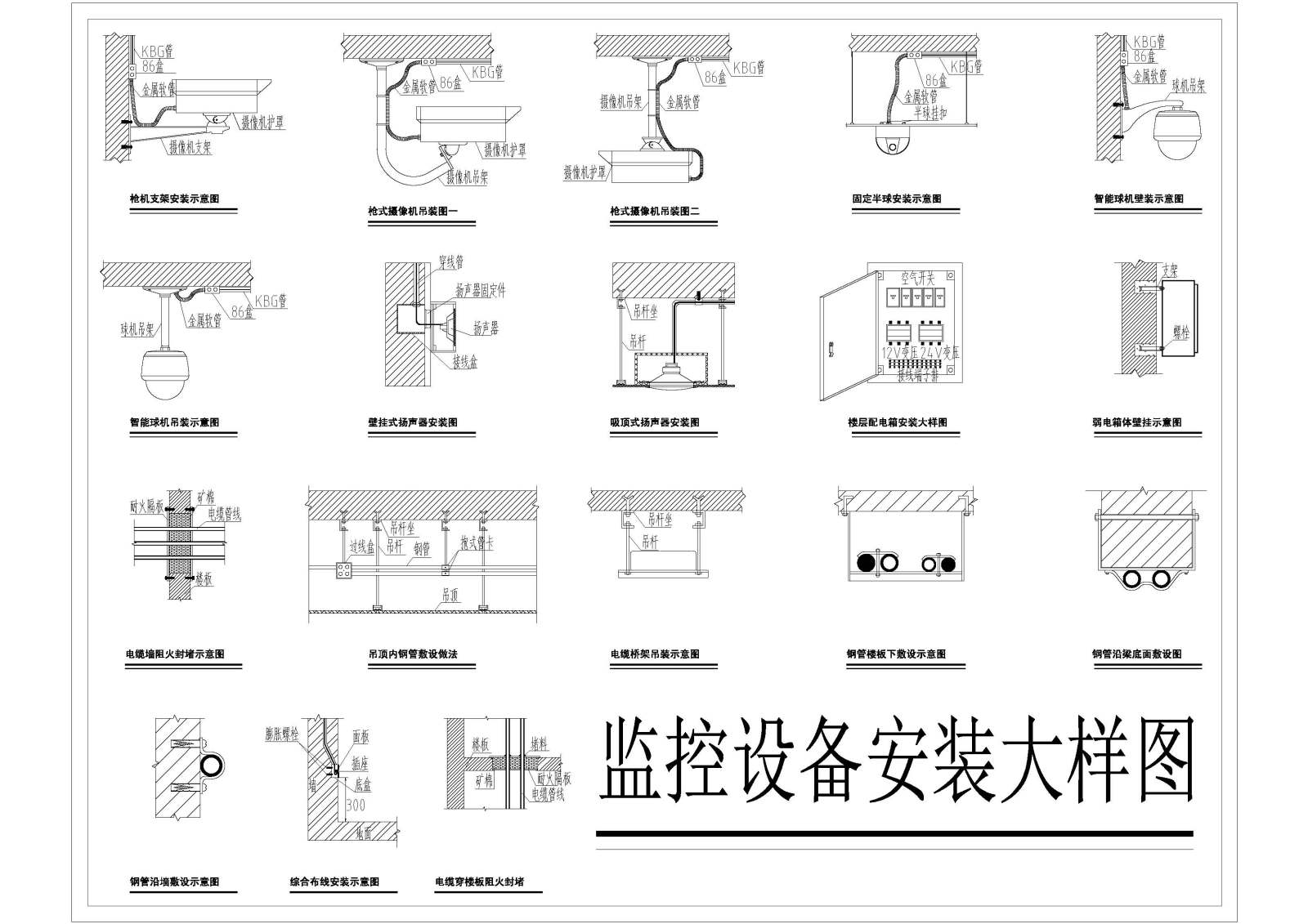 监控设备安装大样图施工图下载【ID:330346662】