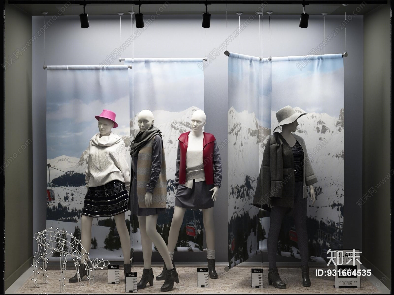 现代橱窗3D模型下载【ID:931664535】