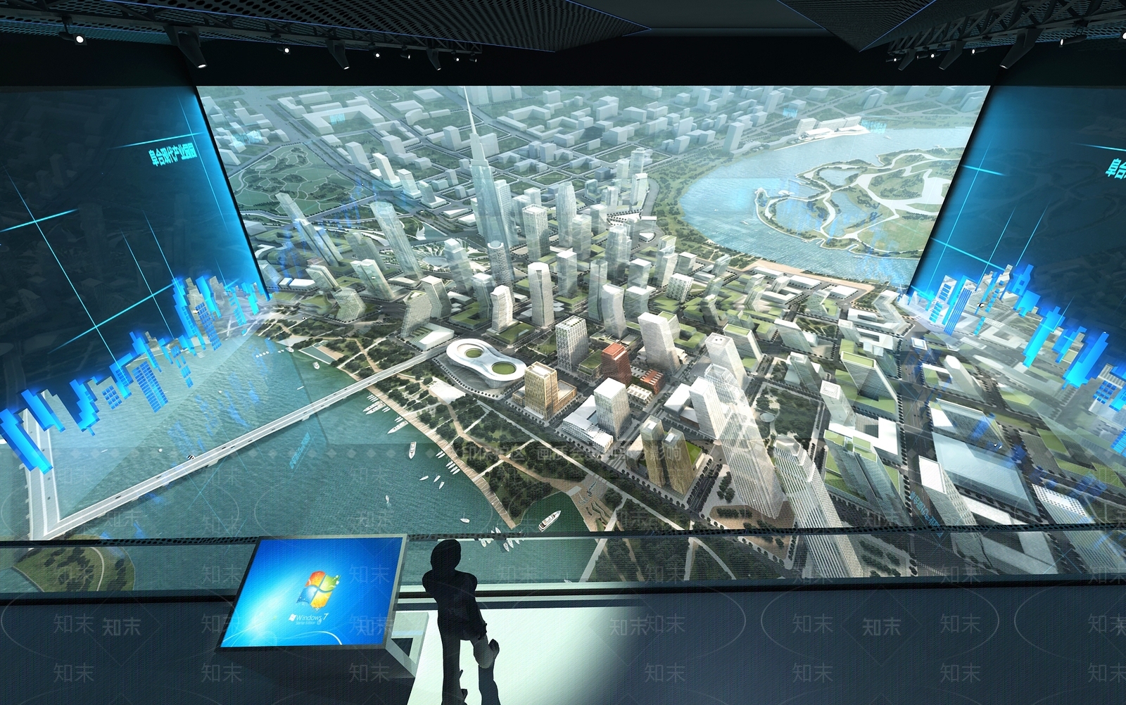 现代数字沙盘全息影像3D模型下载【ID:933356590】