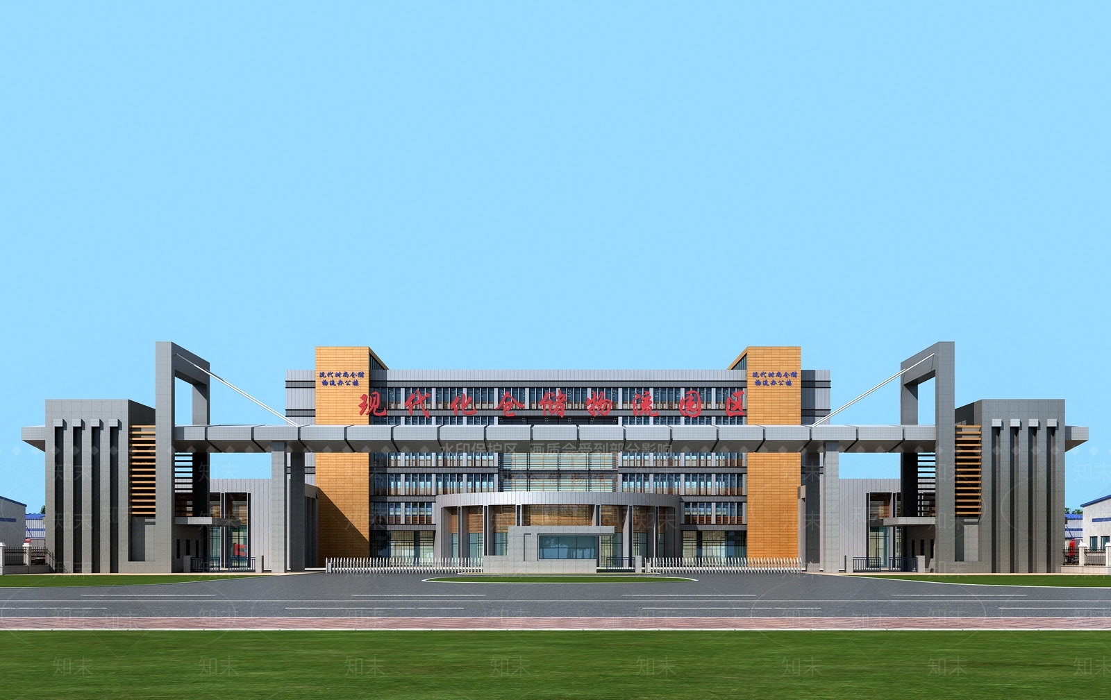 现代工业厂房建筑3D模型下载【ID:535089017】