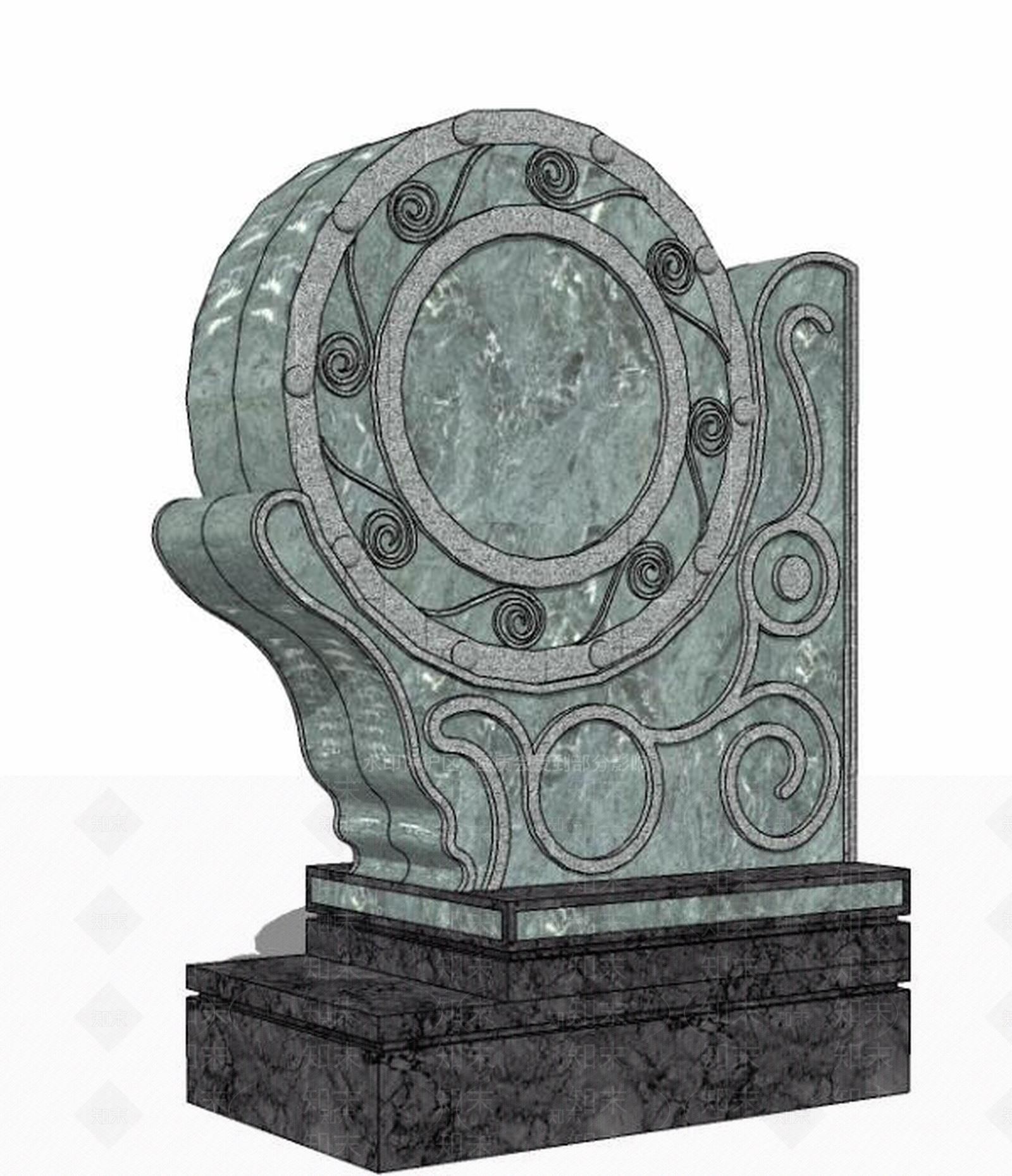 中式风格石鼓SU模型下载【ID:332303704】