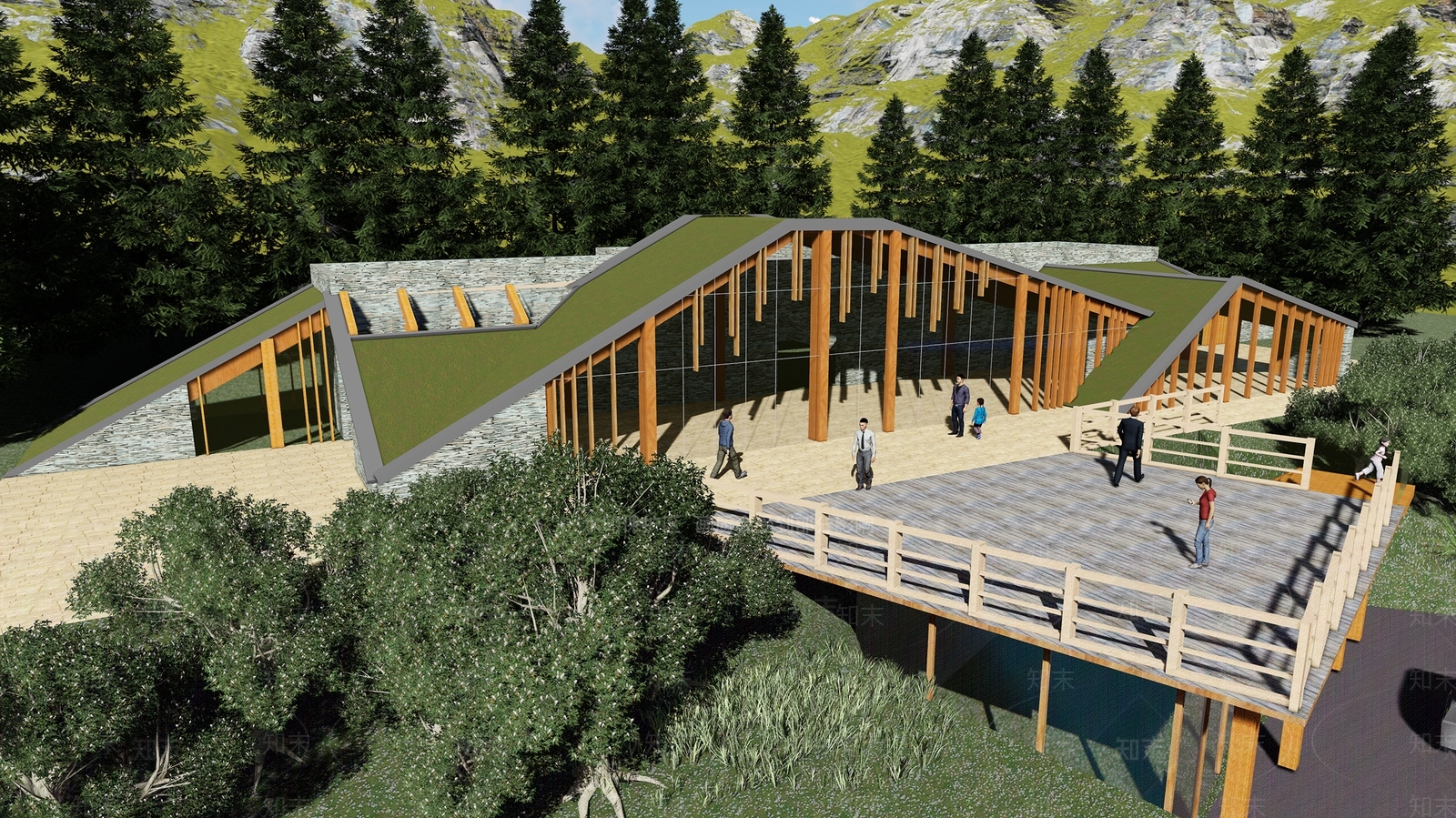 景区生态厕所SU模型下载【ID:333112762】