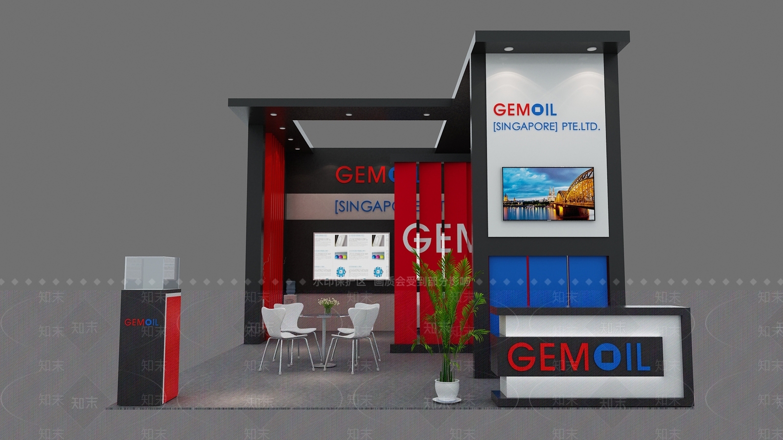 现代展览展示展厅模型化工展3D模型下载【ID:535023498】