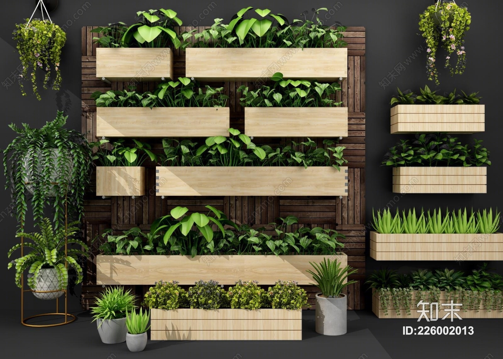 绿植墙3D模型下载【ID:226002013】
