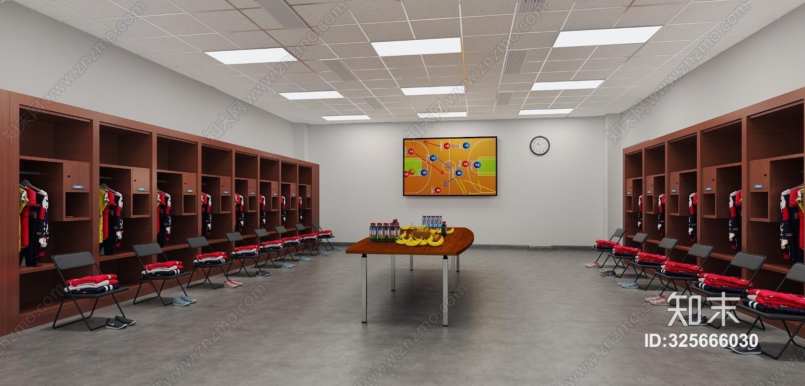 现代篮球室3D模型下载【ID:325666030】